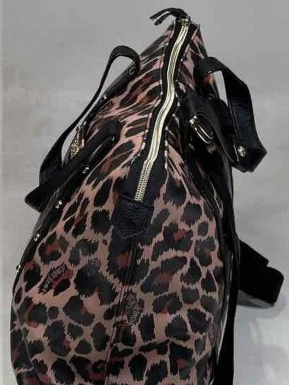 Victoria's Secret Leopard Print Convertible Backpack Wallet Wristlet Set